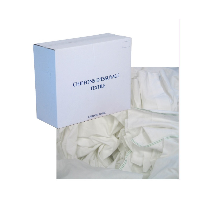 CHIFFONS BLANCS COTON SUPÉRIEUR CHIFFONS BLANCS COTON SUPÉRIEUR