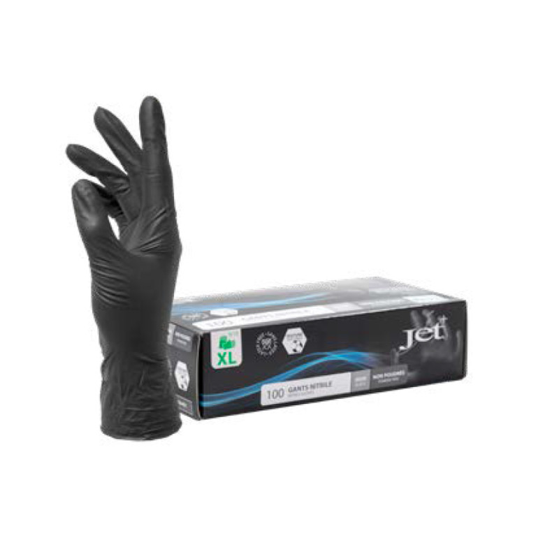 GANTS NITRILE NOIR NON POUDRES ÉPAIS GANTS NITRILE NOIR NON POUDRES ÉPAIS